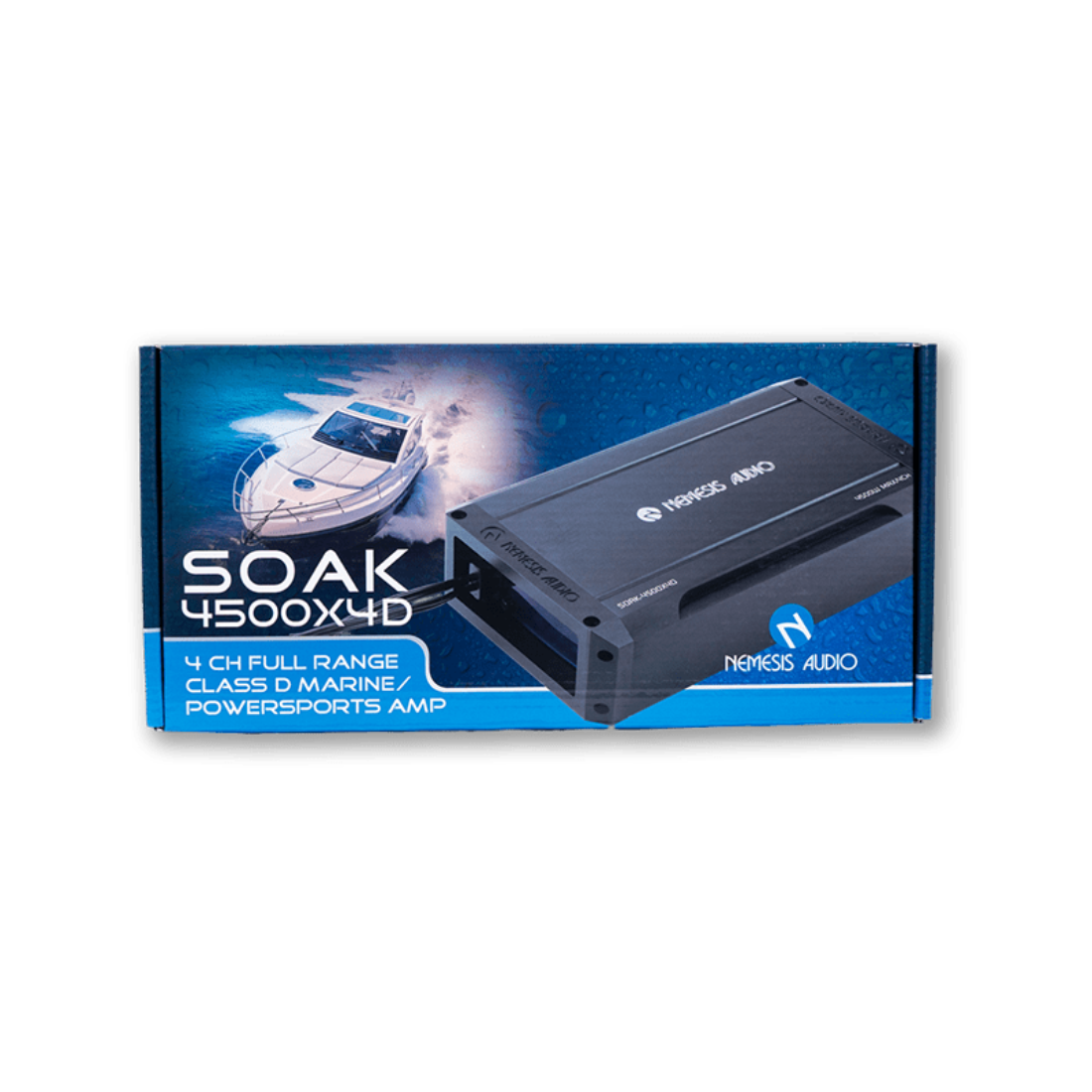 Nemesis Audio SOAK-4500X4D 4-CH 4500W Max Class-D Full-Range Marine Amplifier