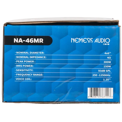 Nemesis Audio NA-46MR 4" x 6" 300W Max 1.25" VC 4-Ohms Midrange Speaker (Single)