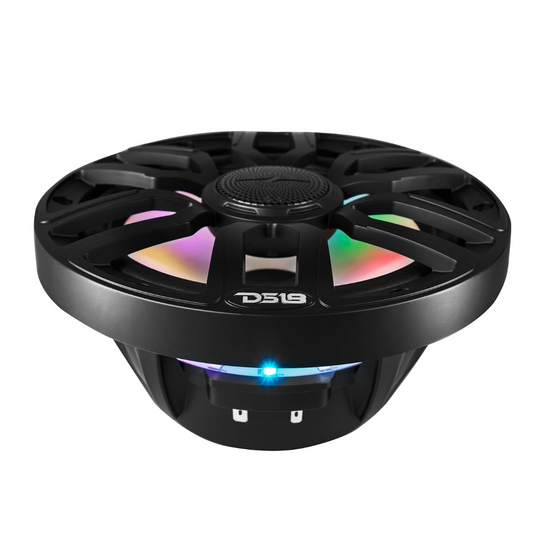 DS18 NXL-IQ8/BK 8" 2-Way 350W Max Marine Speakers w/ Digital LED Lights (Black)