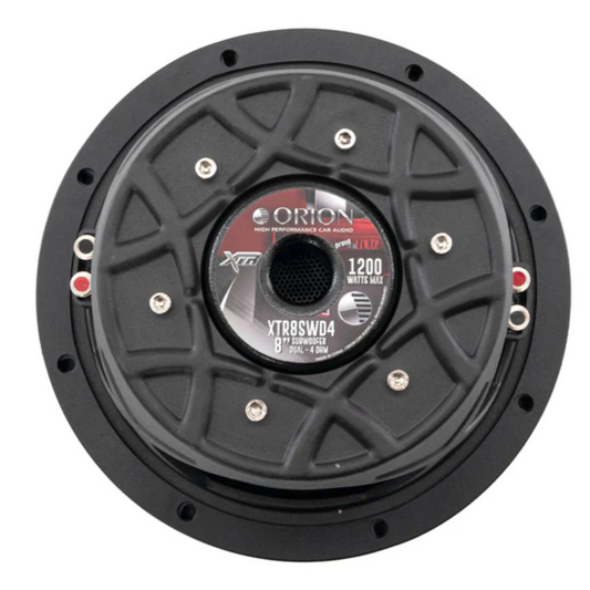 Orion XTR8SWD4 8" 1200W Max Dual 4-Ohm Voice Coil Car Audio Shallow Subwoofer