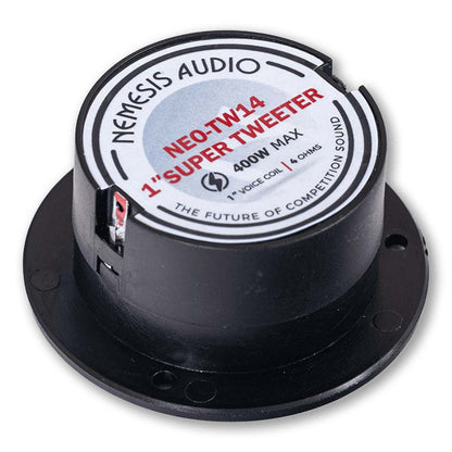 Nemesis Audio NEO-TW14 1-Inch 400W Peak 4-Ohm Neodymium Super Tweeters (Pair)