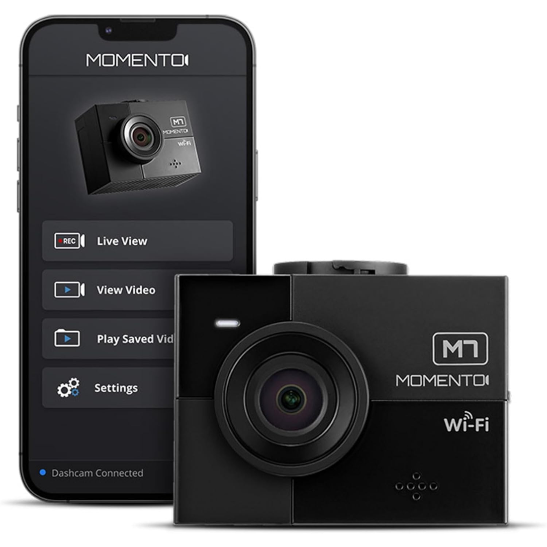 Momento MD-7205 M7 Wi-Fi 3-Channel 2K QHD Front and Rear Dash Camera Kit