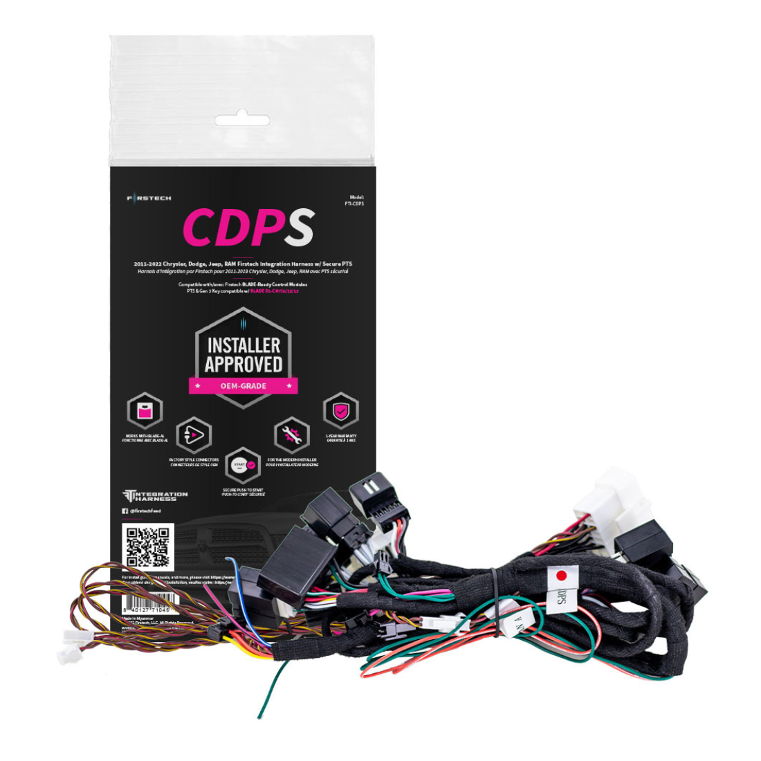 Firstech FTI-CDPS Integration Harness w/ Secure PTS for Chrysler Dodge Jeep RAM
