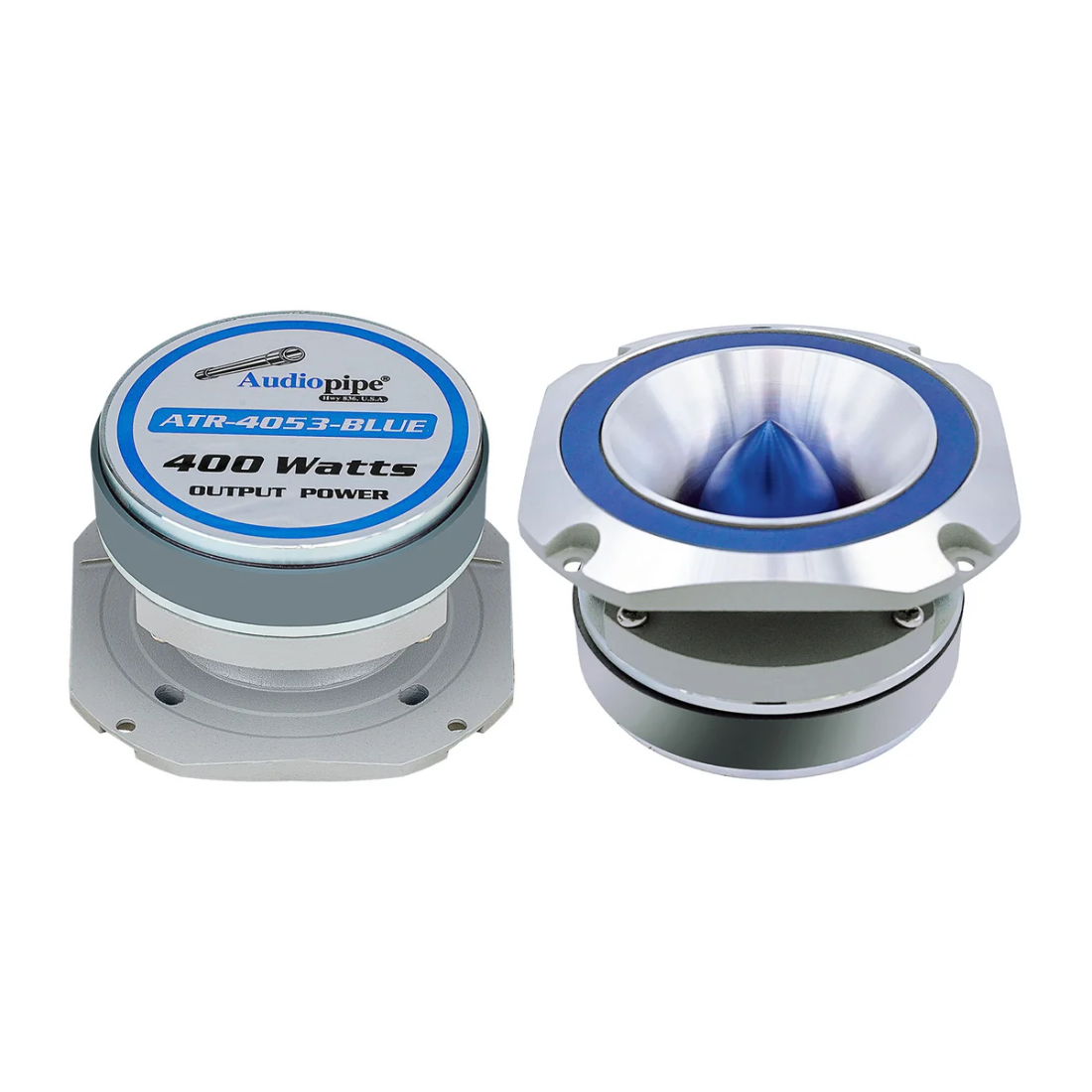 Audiopipe ATR-4053-BLUE 4in 400W Heavy Duty Super Tweeter Blue Audio Speaker