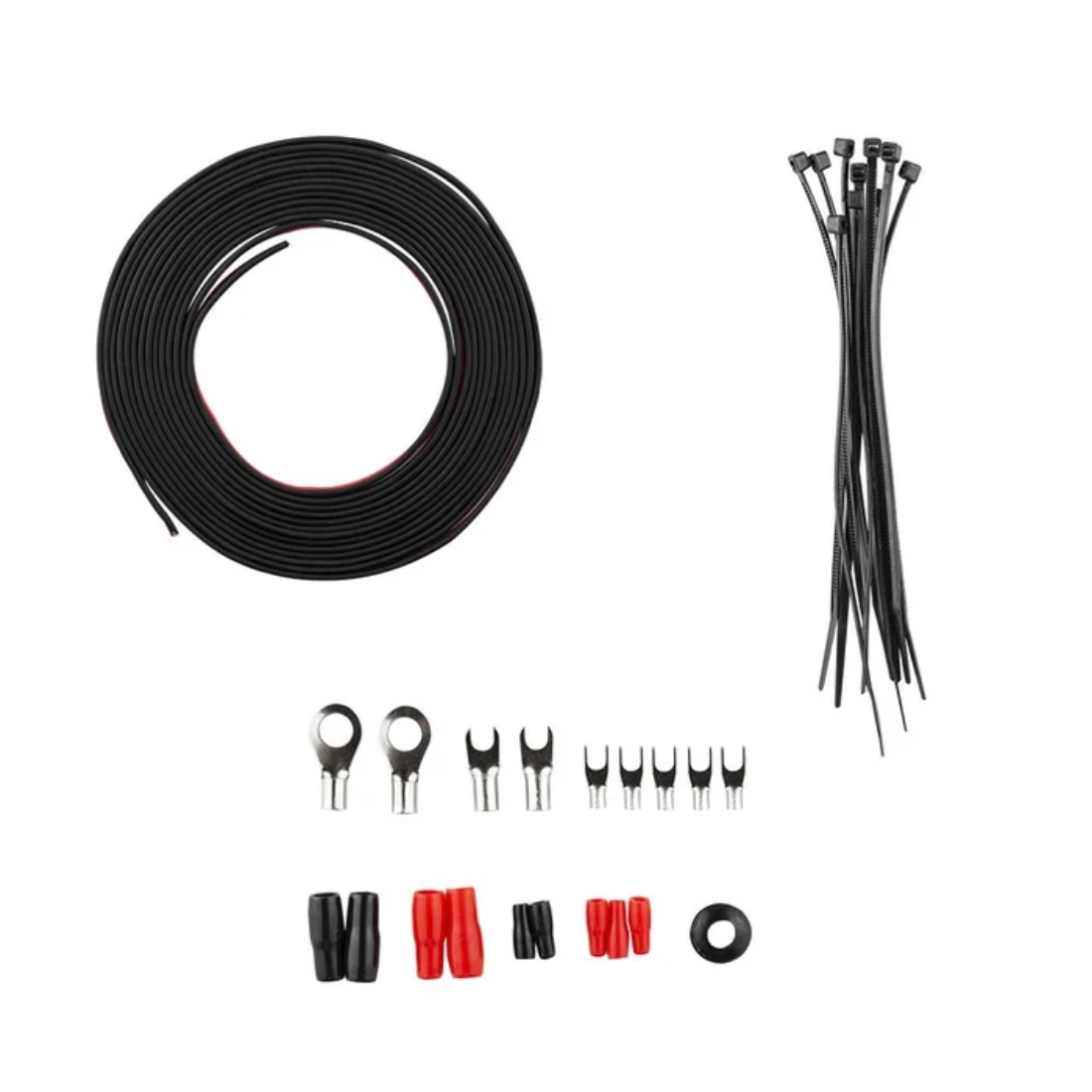 DS18 AMPKIT8 8-Gauge CCA Ultra Flex Amplifier Wiring Installation Kit - RED