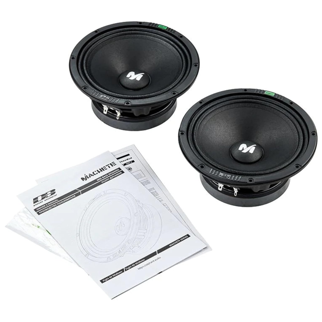 Deaf Bonce FIGHT 60 6.5" 200W Max 4-Ohm Car Audio Mid-Range Speakers (Pair)