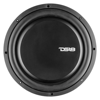 DS18 PSW12.4D 12" 1200W Max Dual 4-Ohm Water-Resistant Shallow Mount Subwoofer