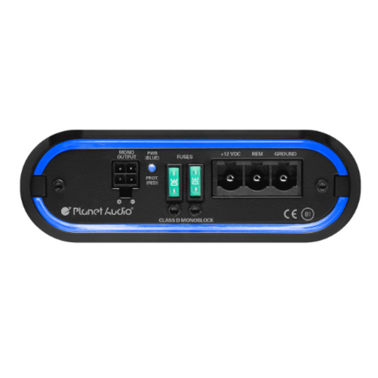 Planet Audio MB2000.1D 1-CH Monoblock 2000W Peak Class-D MOSFET Car Amplifier