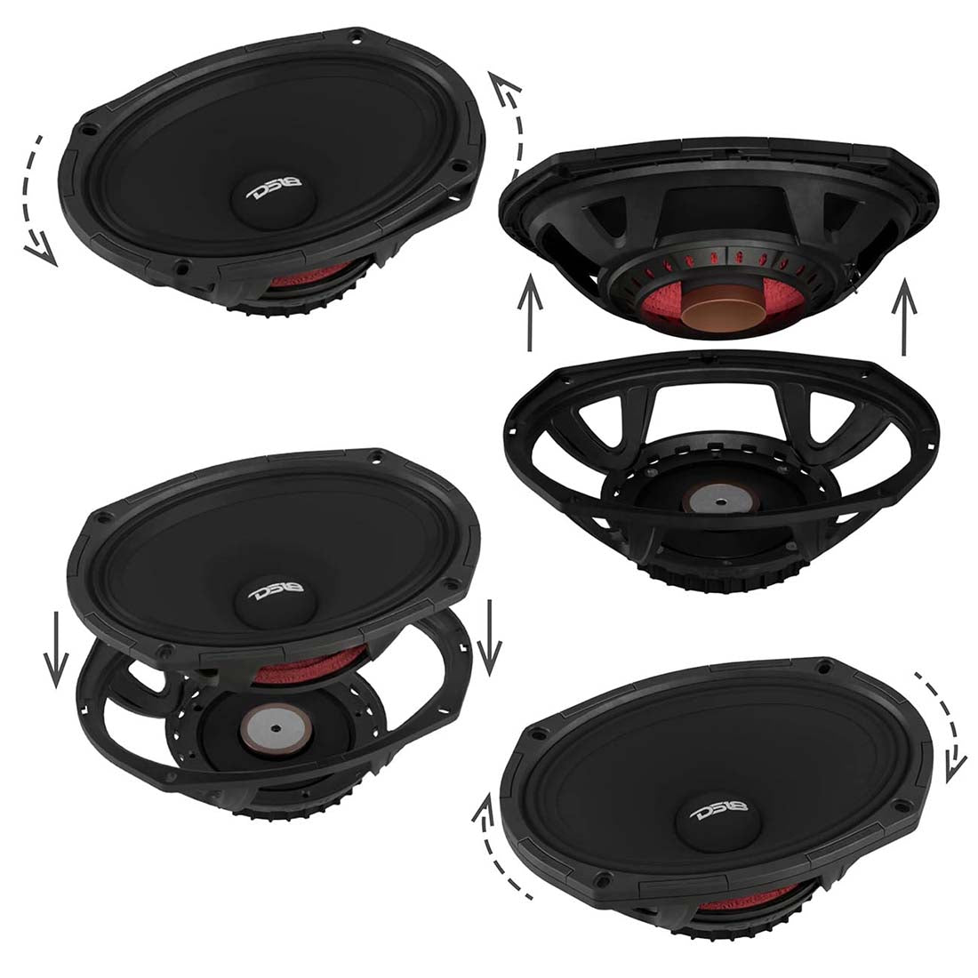 DS18 PROJECT360.694N 6" x 9" 700W Max 4-Ohm Neodymium Mid-High Car Loudspeaker