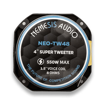 Nemesis Audio NEO-TW48 4" 550W Peak 8-Ohm 1.5" VC Neodymium Bullet Tweeter