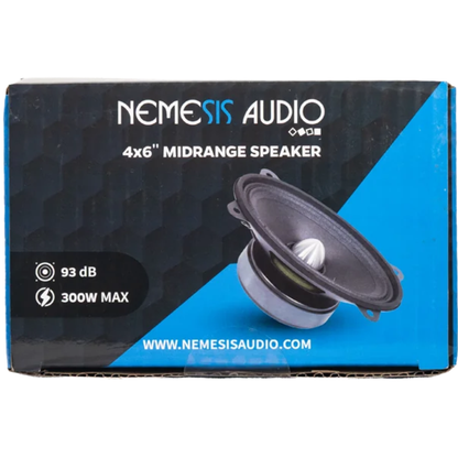Nemesis Audio NA-46MR 4" x 6" 300W Max 1.25" VC 4-Ohms Midrange Speaker (Single)