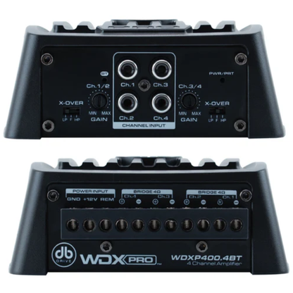 DB Drive WDX P400.4BT 4-Channel Full-Range Class-D Mini Powersports Amplifier