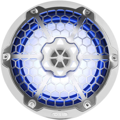 DS18 NXL-8M/W New Edition HYDRO 8" 2-Way Marine Speakers w/RGB LED Lighting 375 Watts