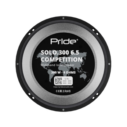 Pride SOLO 300 6.5" 300 Watts RMS Power 4-Ohm Car Audio Speakers (Pair)