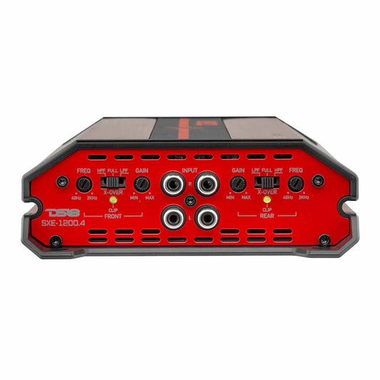 DS18 SXE-1200.4/RD 1200W Peak 4-Channel Class-A/B Full-Range Car Audio Amplifier