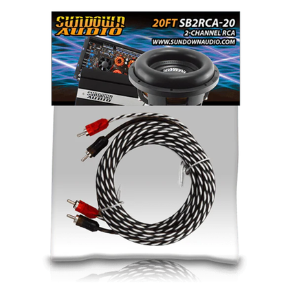 Sundown Audio SB2RCA-20 20FT 2-Channel Twisted Pair RCA Interconnect Cable