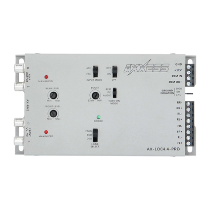 Axxess AX-LOC4.4-PRO 4-Channel 40V IN Active Line Output Converter w/ Bass Boost