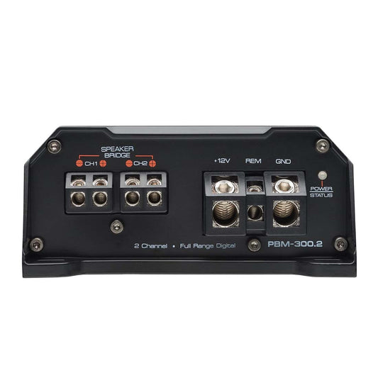 PowerBass PBM-300.2 300W 2-Channel 2Ohm Stable Class-D Full-Range Mini Amplifier