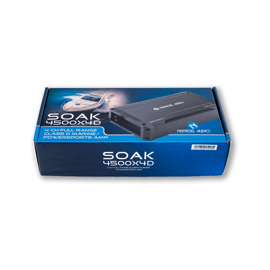 Nemesis Audio SOAK-4500X4D 4-CH 4500W Max Class-D Full-Range Marine Amplifier