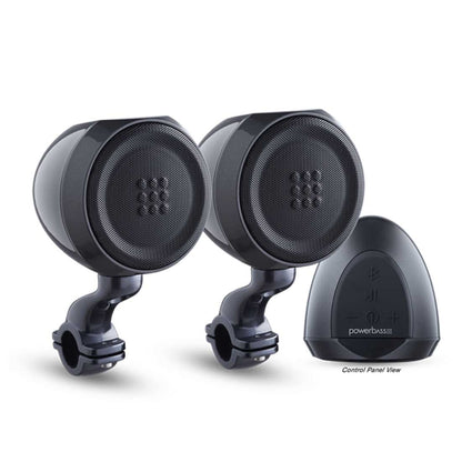 PowerBass XL-PS200 2.75" 100W Peak IPX5 Marine Amplified Bluetooth Speaker Pods