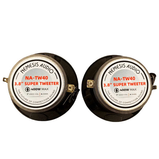 Nemesis Audio NA-TW40 400 Watts Max 4-Ohms Stereo Car Audio Tweeters
